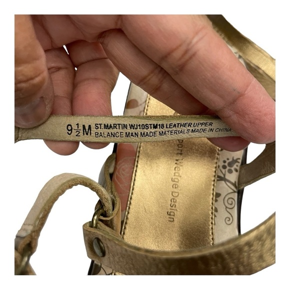 Jambu gold wedge sandal Athleta comfort St Martin size 9.5 M - Picture 9 of 11